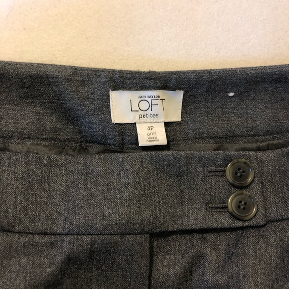 Women’s Ann Taylor LOFT 4P gray 100% wool pants. - Picture 5 of 8